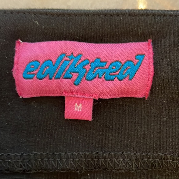 Women’s black mini skirt with cut outs in the front - Picture 3 of 4